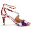 DREAM PAIRS Women’s NILE Fashion Stilettos Open Toe Pump Heel Sandals(Floral)