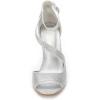 DREAM PAIRS Women’s NILE Fashion Stilettos Open Toe Pump Heel Sandals(Silver Glitter)