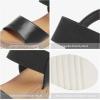 DREAM PAIRS Women’s Open Toe Casual Platform Sandals(Black)