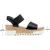 DREAM PAIRS Women’s Open Toe Casual Platform Sandals(Black)