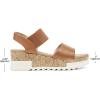 DREAM PAIRS Women’s Open Toe Casual Platform Sandals(Camel)