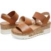 DREAM PAIRS Women’s Open Toe Casual Platform Sandals(Camel)