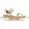 DREAM PAIRS Women’s Open Toe Casual Platform Sandals(Gold)
