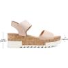 DREAM PAIRS Women’s Open Toe Casual Platform Sandals(Nude)