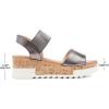DREAM PAIRS Women’s Open Toe Casual Platform Sandals(Pewter)