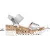DREAM PAIRS Women’s Open Toe Casual Platform Sandals(Silver)