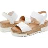 DREAM PAIRS Women’s Open Toe Casual Platform Sandals(White)