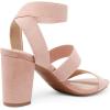 DREAM PAIRS Women’s Open Toe High Chunky Elastic Strap Dress Heel Sandals(Blush)