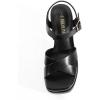 DREAM PAIRS Women’s Platform Chunky Heels Square Open Toe Ankle Strap High Heeled Sandals Y2K Shoes for Party Brunch(Black)