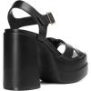 DREAM PAIRS Women’s Platform Chunky Heels Square Open Toe Ankle Strap High Heeled Sandals Y2K Shoes for Party Brunch(Black)