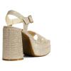 DREAM PAIRS Women’s Platform Chunky Heels Square Open Toe Ankle Strap High Heeled Sandals Y2K Shoes for Party Brunch(Gold-glitter)