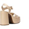 DREAM PAIRS Women’s Platform Chunky Heels Square Open Toe Ankle Strap High Heeled Sandals Y2K Shoes for Party Brunch(Nude)