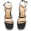 DREAM PAIRS Women’s Platform Strappy Heels Open Toe Ankle Strap Square Party Sandals Y2K Dress Shoes(Black)