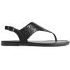 DREAM PAIRS Women’s Rhinestone Casual Wear Cute Gladiator Flat Sandals Beach Dressy T-Strap Thong Sandals(All Black)