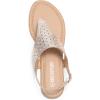 DREAM PAIRS Women’s Rhinestone Casual Wear Cute Gladiator Flat Sandals Beach Dressy T-Strap Thong Sandals(Gold)