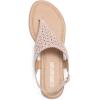 DREAM PAIRS Women’s Rhinestone Casual Wear Cute Gladiator Flat Sandals Beach Dressy T-Strap Thong Sandals(Nude)