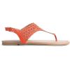 DREAM PAIRS Women’s Rhinestone Casual Wear Cute Gladiator Flat Sandals Beach Dressy T-Strap Thong Sandals(Orange)