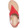 DREAM PAIRS Women’s Rhinestone Casual Wear Cute Gladiator Flat Sandals Beach Dressy T-Strap Thong Sandals(Red)