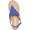 DREAM PAIRS Women’s Rhinestone Casual Wear Cute Gladiator Flat Sandals Beach Dressy T-Strap Thong Sandals(Royal/Blue)