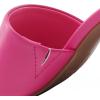 DREAM PAIRS Women’s Square Open Toe Heels Sandals Low Block Chunky Heeled Sandals Slide Sandals Slip on Comfortable Casual Pumps Shoes(Hot Pink-pu)