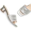 DREAM PAIRS Women’s Square Open Toe Slip on Heels for women Low Block Chunky Heeled Sandals Slide Sandals Comfortable Casual Fashion Pumps Shoes(Silver-rhinestone)