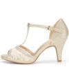 DREAM PAIRS Women’s Stilettos Open Toe Pump Fashion Kitten Heel Sandals(Gold)
