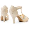 DREAM PAIRS Women’s Stilettos Open Toe Pump Fashion Kitten Heel Sandals(Gold)