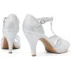 DREAM PAIRS Women’s Stilettos Open Toe Pump Fashion Kitten Heel Sandals(Silver)