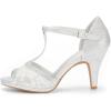 DREAM PAIRS Women’s Stilettos Open Toe Pump Fashion Kitten Heel Sandals(Silver)
