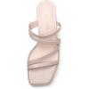 DREAM PAIRS Women’s Strappy Heels Block Open Toe Low Heel Chunky Mules Sandals Dress Shoes(Pink)