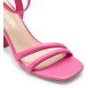 DREAM PAIRS Women’s Strappy Round Heels Open Square Toe Ankle Strap Party Sandals Dress Shoes(Hot Pink-pu)