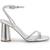 DREAM PAIRS Women’s Strappy Round Heels Open Square Toe Ankle Strap Party Sandals Dress Shoes(Silver-rhinestone)