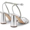 DREAM PAIRS Women’s Strappy Round Heels Open Square Toe Ankle Strap Party Sandals Dress Shoes(Silver-rhinestone)