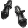 DREAM PAIRS Women’s Two Braided Strap Low Heels for Women Open Toe Block Chunky Heels Sandals Holiday Party Wedding Dress Pumps Shoes(Black)