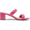 DREAM PAIRS Women’s Two Braided Strap Low Heels for Women Open Toe Block Chunky Heels Sandals Holiday Party Wedding Dress Pumps Shoes(Hot Pink)