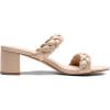 DREAM PAIRS Women’s Two Braided Strap Low Heels for Women Open Toe Block Chunky Heels Sandals Holiday Party Wedding Dress Pumps Shoes(Nude)