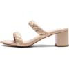 DREAM PAIRS Women’s Two Braided Strap Low Heels for Women Open Toe Block Chunky Heels Sandals Holiday Party Wedding Dress Pumps Shoes(Nude)