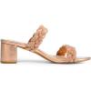 DREAM PAIRS Women’s Two Braided Strap Low Heels for Women Open Toe Block Chunky Heels Sandals Holiday Party Wedding Dress Pumps Shoes(Rose Gold-rhinestone)
