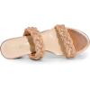 DREAM PAIRS Women’s Two Braided Strap Low Heels for Women Open Toe Block Chunky Heels Sandals Holiday Party Wedding Dress Pumps Shoes(Rose Gold-rhinestone)