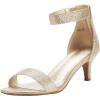 DREAM PAIRS Women’s Fiona Fashion Stilettos Open Toe Pump Heeled Sandals(Gold/Glitter)