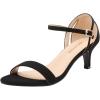 DREAM PAIRS Women’s Lexii Fashion Stilettos Open Toe Pump Heel Sandals(Black Nubuck)