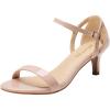 DREAM PAIRS Women’s Lexii Fashion Stilettos Open Toe Pump Heel Sandals(Blush Pat)