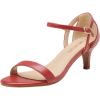 DREAM PAIRS Women’s Lexii Fashion Stilettos Open Toe Pump Heel Sandals(Red Pu)