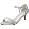 DREAM PAIRS Women’s Lexii Fashion Stilettos Open Toe Pump Heel Sandals(Silver Glitter)