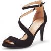 DREAM PAIRS Women’s NILE Fashion Stilettos Open Toe Pump Heel Sandals(Black)