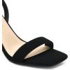 DREAM PAIRS Women’s Chunky Heels Square Open Toe Ankle Buckle Strappy Block Heeled Sandals for Party Wedding Daily(Black-nubuck)