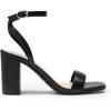 DREAM PAIRS Women’s Chunky Heels Square Open Toe Ankle Buckle Strappy Block Heeled Sandals for Party Wedding Daily(Black-pu)