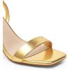 DREAM PAIRS Women’s Chunky Heels Square Open Toe Ankle Buckle Strappy Block Heeled Sandals for Party Wedding Daily(Gold-metallic)