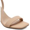 DREAM PAIRS Women’s Chunky Heels Square Open Toe Ankle Buckle Strappy Block Heeled Sandals for Party Wedding Daily(Nude-nubuck)