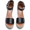 DREAM PAIRS Women’s Wedge Sandals Open Toe Espadrilles Sandals Comfortable Dressy Ankle Strap Platform Sandals Suitable for Work Beach Summer Shoes(Black)